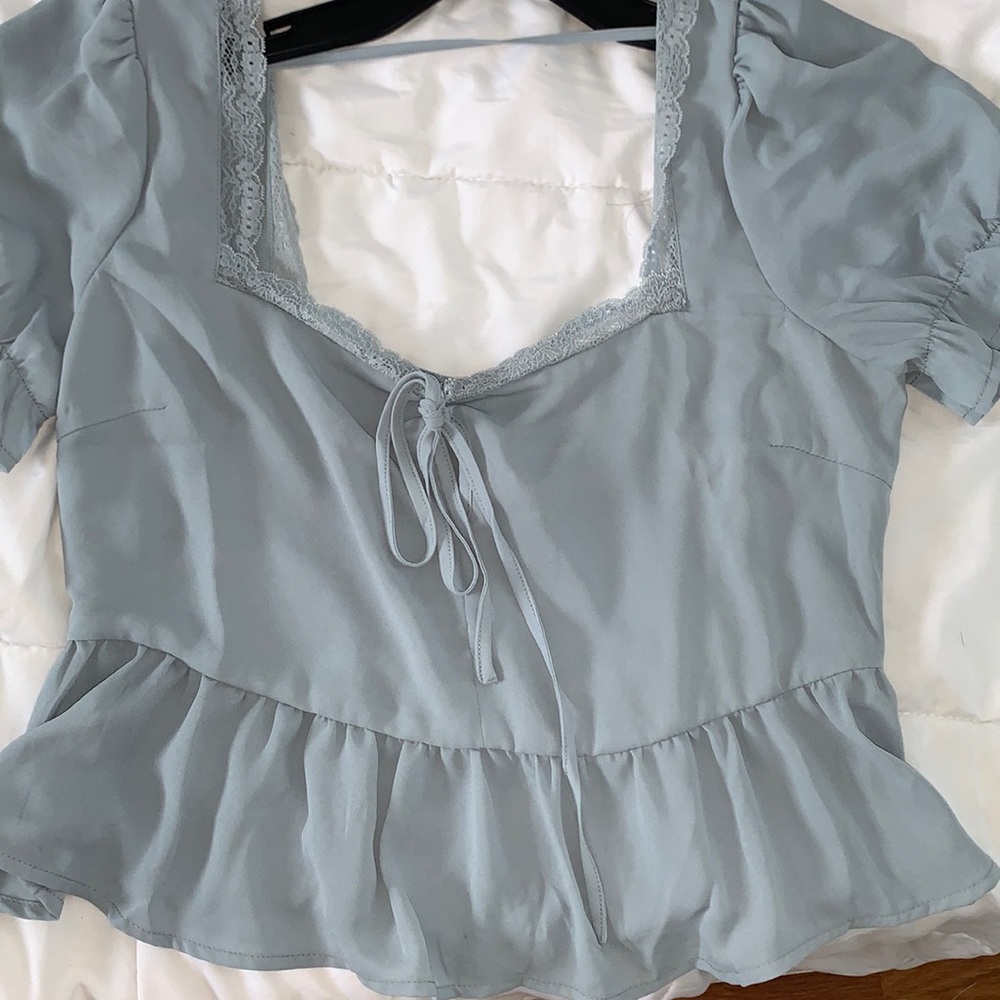 Sheer Flounce Top